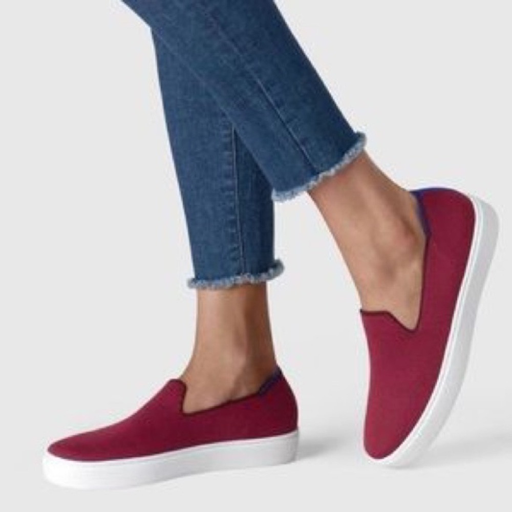 ROTHY’S Retired Garnet Maroon Slip On Sneakers